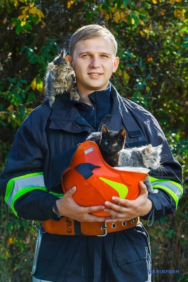 Акция украинских спасателей в поддержку животных: фото круче, чем у австралийских пожарных