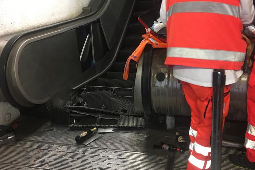 Десятки пьяниц: в Италии показали фото причин аварии в метро