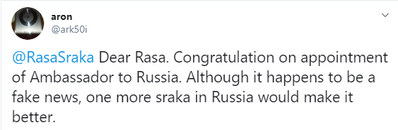 У Словенії ''посол'' Раша Срака викликала подив і глузування над Росією