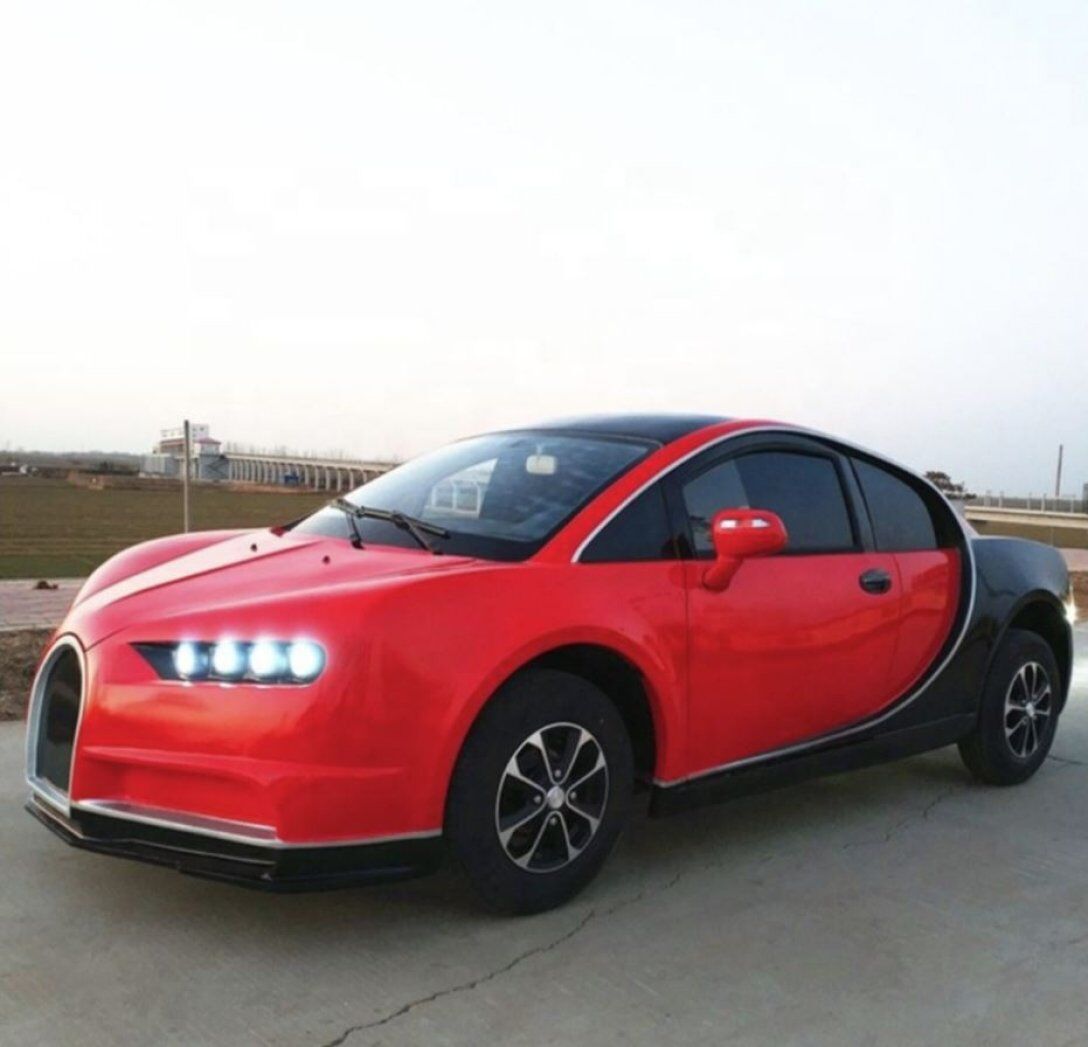 Китайцы создали электрическую реплику на суперкар Bugatti, для управления права не нужны (фото)