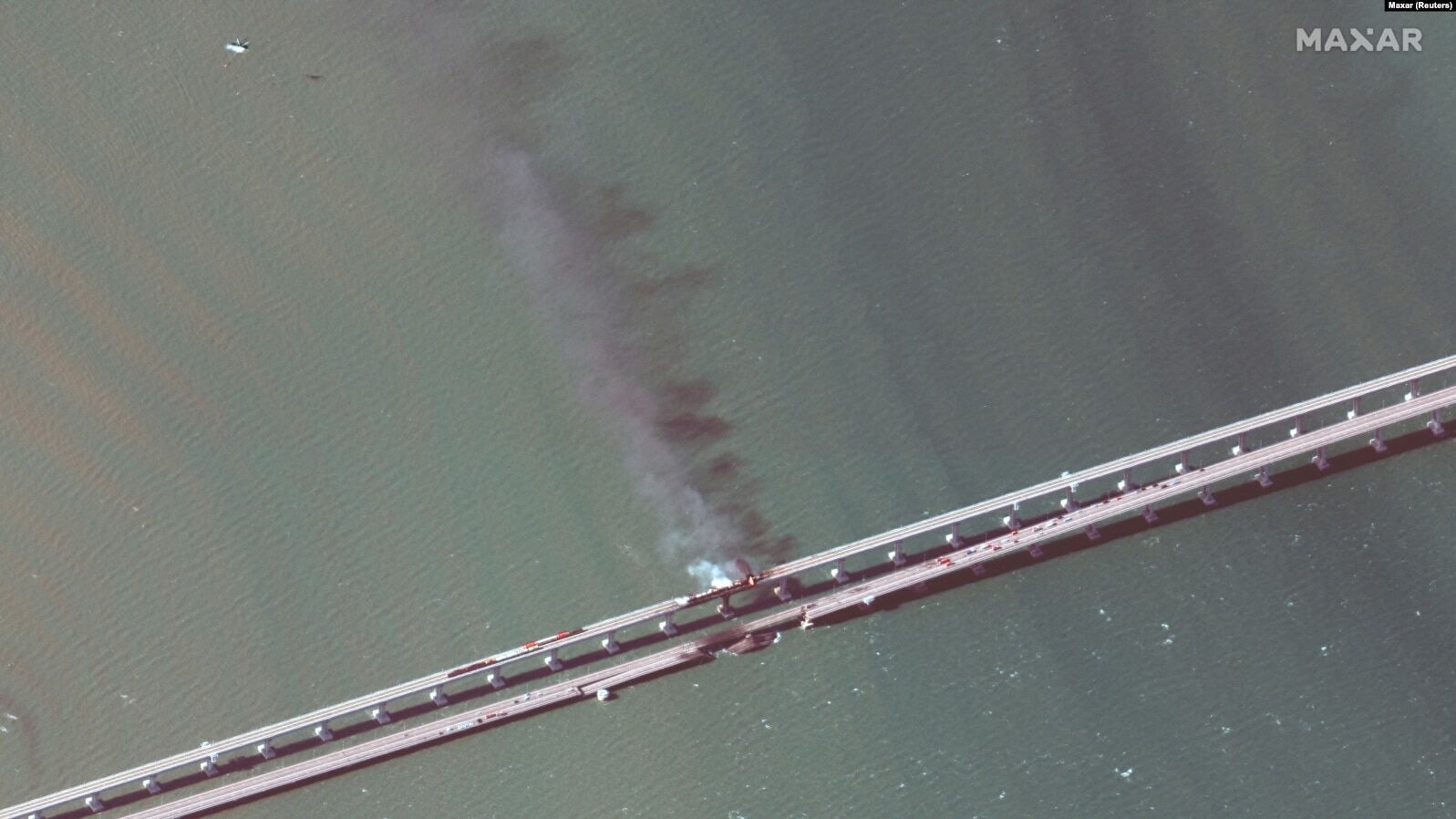 Новости Крыма мост – спутниковый снимок