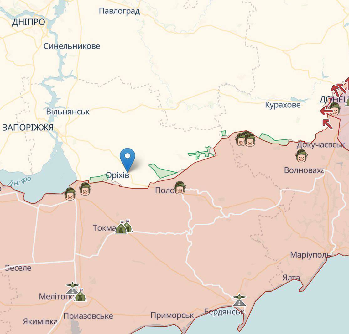 Россияне обстреляли город Орехов Запорожской области