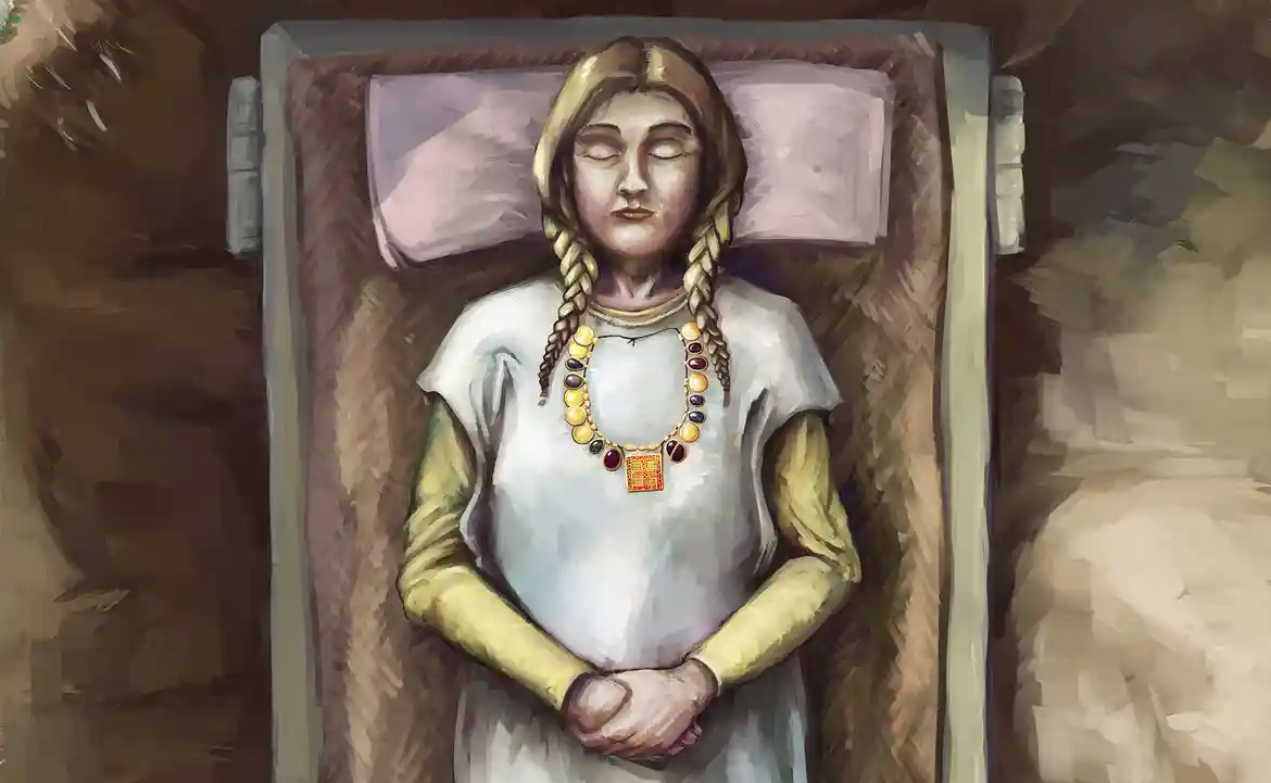 Британские археологи нашли средневековую 1400-летнюю могилу женщины, которая была церковным лидером - фото