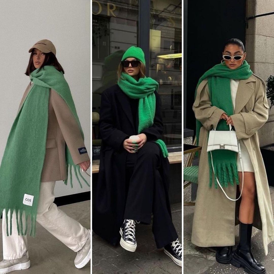 Украинская стилистка Анна Леканова показала крутые образы с объемным шарфом