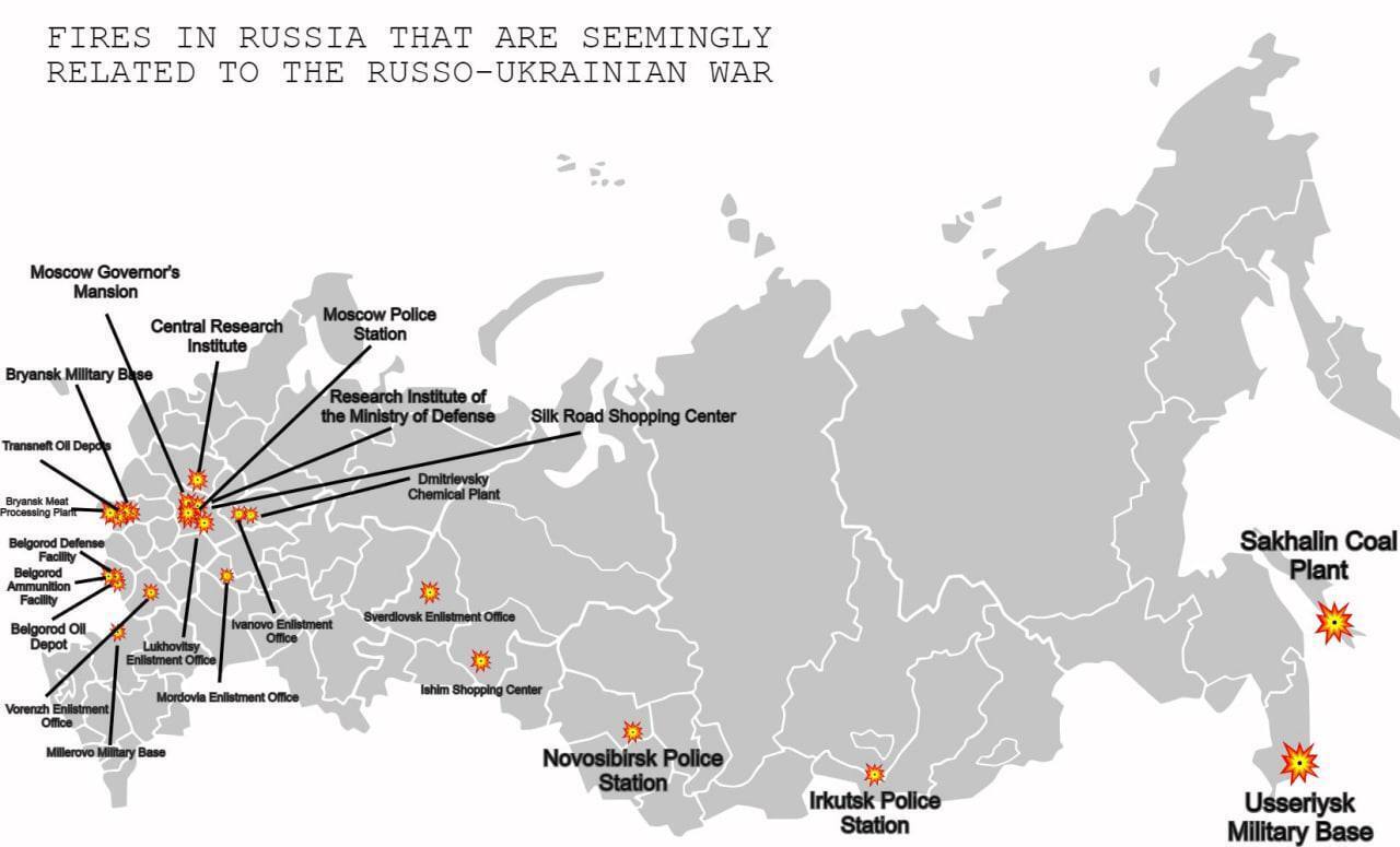 В сети опубликовали карту ''хлопков'' в России 