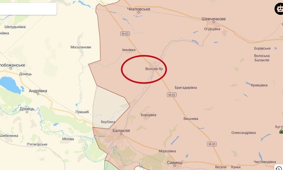 ЗСУ збили Су-25 окупантів біля села Волохів Яр на північний схід від Балаклії