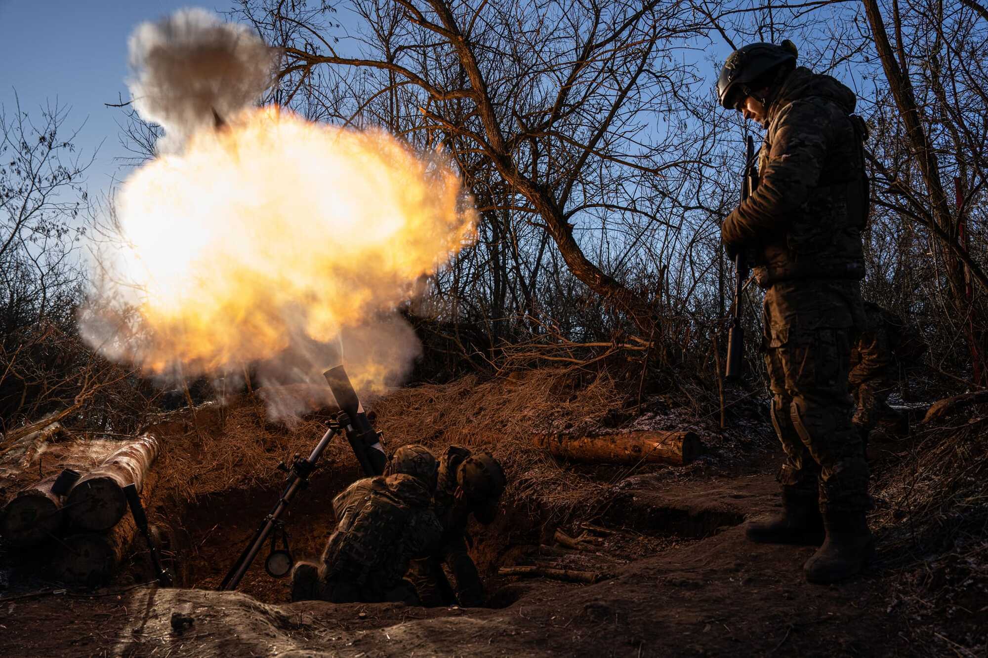 28 ОМБр імені Лицарів Зимового Походу показала, як мінометники знищують росіян на Бахмутському напрямку