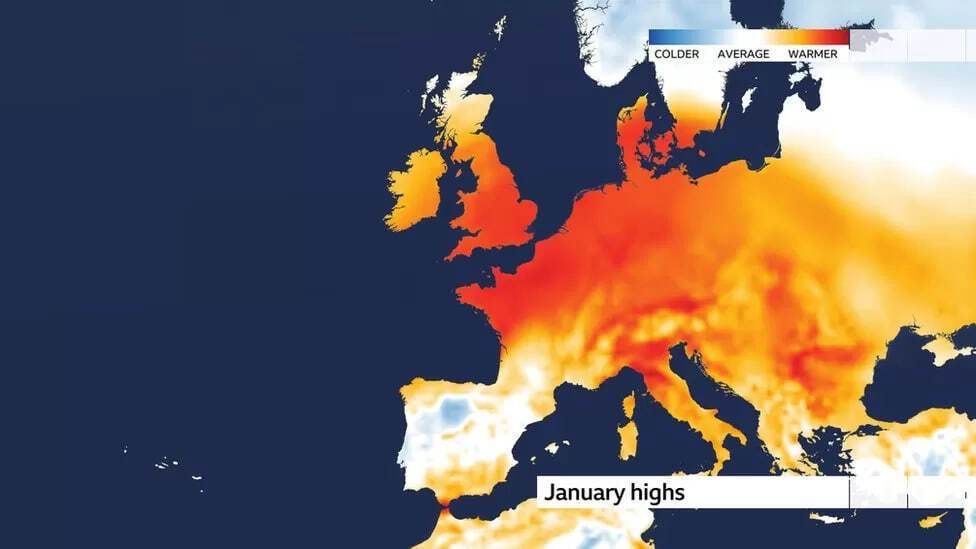 Рекордні температури у січні 2023