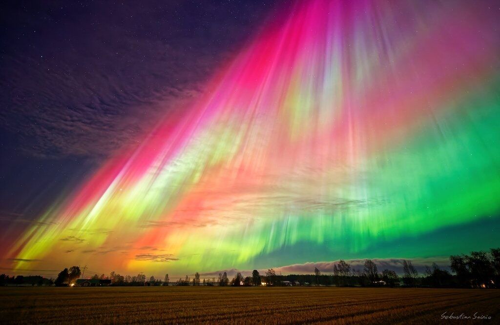 Powerful magnetic storm covered the Earth, causing the aurora borealis to appear on different continents (photo)