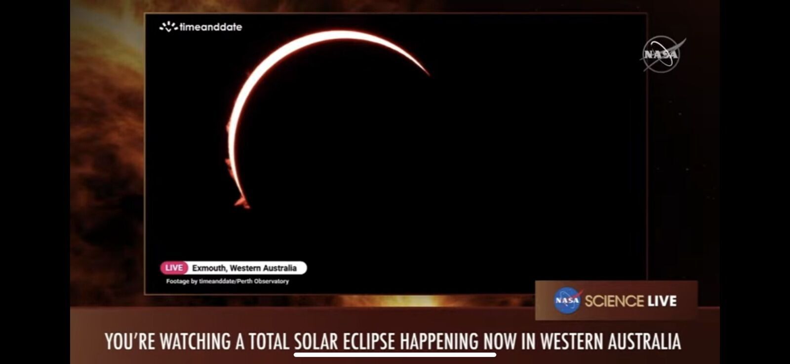 Гібридне сонячне затемнення 20 квітня: як виглядало і де можна було побачити (відео, фото)