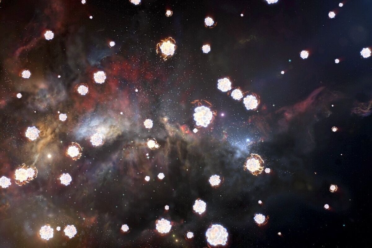 Газові хмари – останки зірок різних поколінь – мають різний хімічний склад: ілюстративне зображення