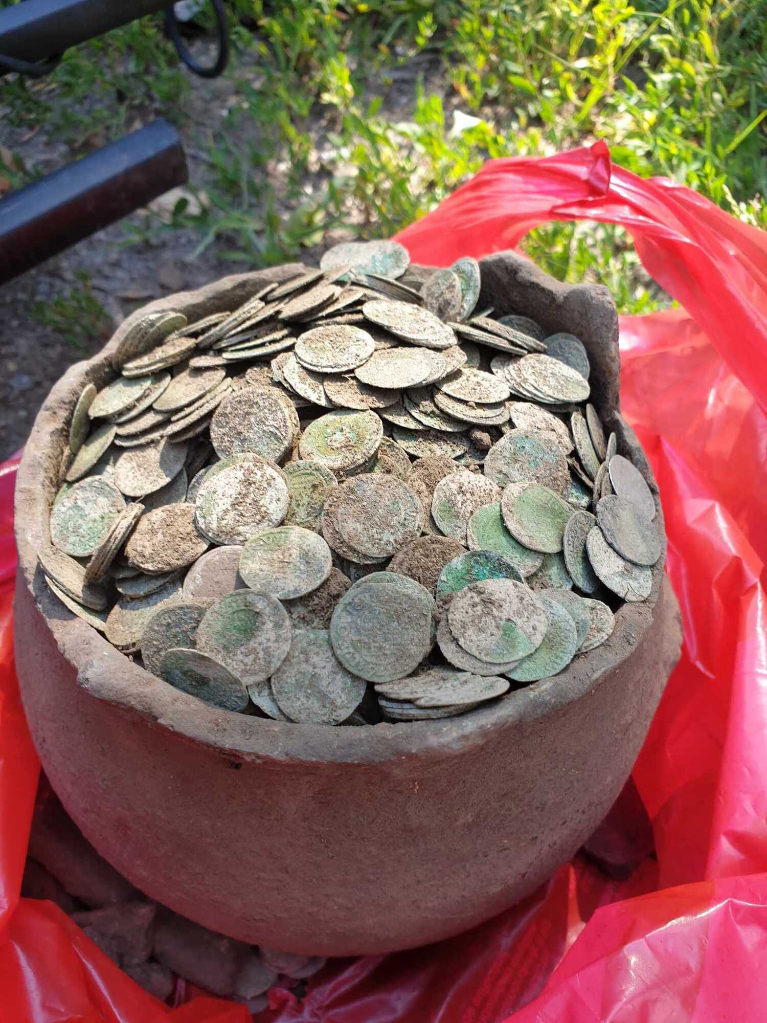 In Romania, metal detectors found a treasure with medieval coins in the forest (photo)