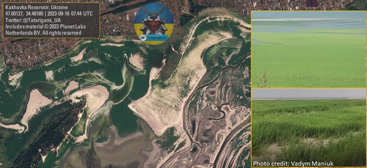 На місці Каховського водосховища утворюється новий ландшафт: вражаюче фото з космосу
