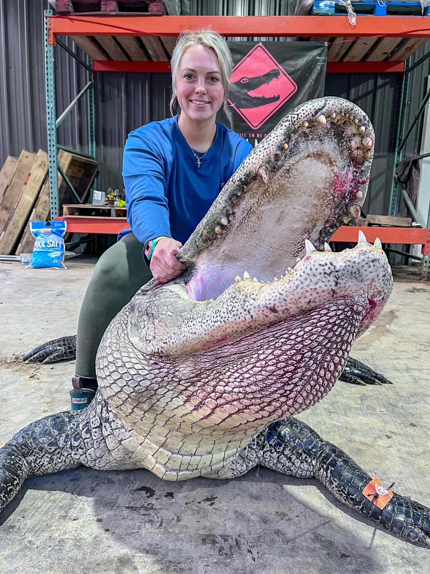 Более 4 метров в длину: в Миссисипи охотники поймали гигантского аллигатора (фото)