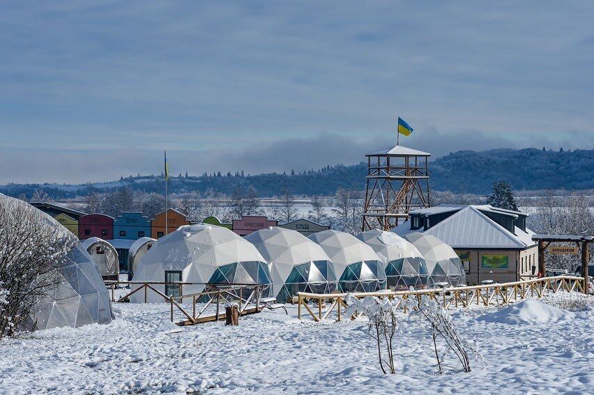 Комфортабельные глемпинги от Киева до Карпат. Интересный зимний отдых в Украине