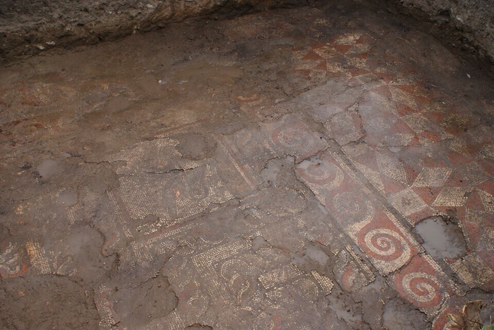 Floor mosaic with early Christian ornament discovered in Bulgaria (photo)