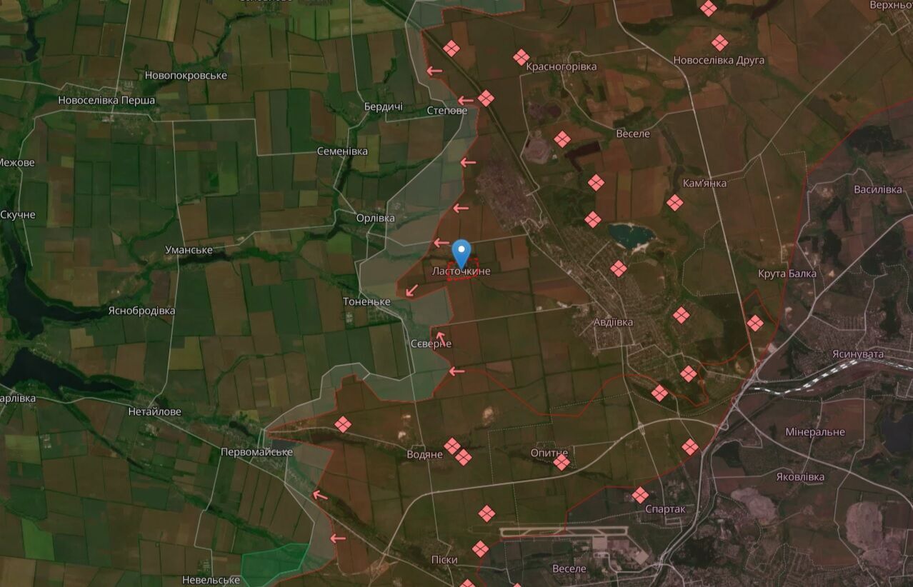 Сили оборони України відійшли з села Ласточкине поблизу Авдіївки – ОСУВ ''Таврія''