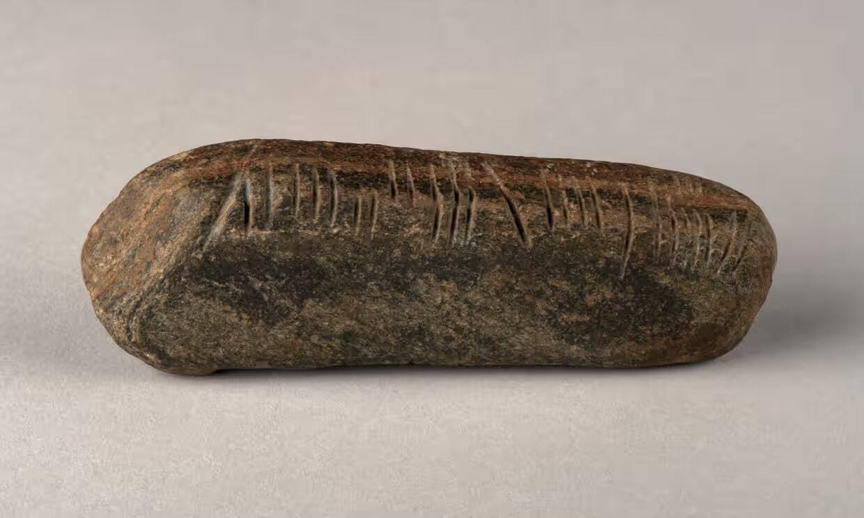The teacher accidentally found a stone with ancient writing in the garden: the artifact is more than 1,600 years old (photo)