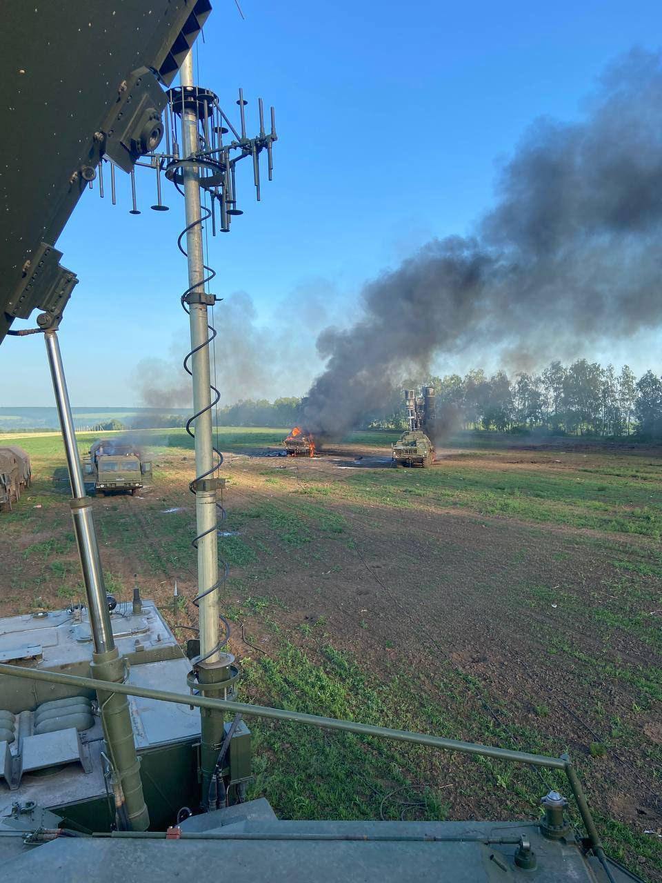 Photos and video of the destruction of the Russian air defense system S-300/400 in the territory of the Belgorod region of the Russian Federation appeared