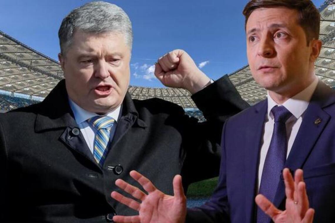 Порошенко и Зеленский договорились о дебатах на стадионе