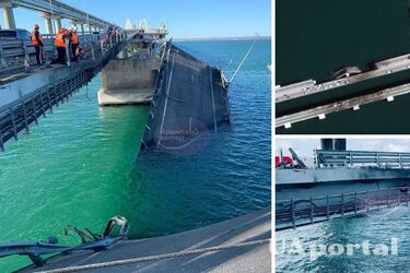 Кримський міст після вибуху досі ремонтують, на в'їзді затори: фото з супутника Maxar