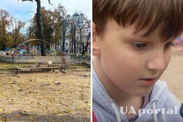 'Я – украинец, а украинцам ничего не страшно': 9-летний мальчик рассказал о ракетном ударе по детской площадке в Киеве (видео)