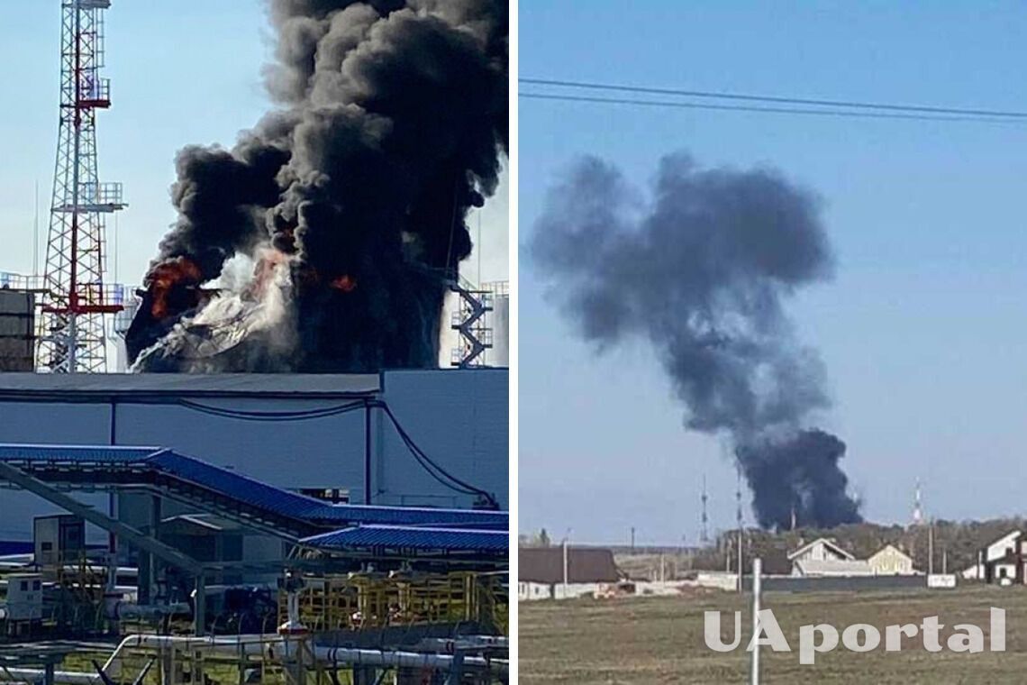 В Білгороді горить нафтобаза: перед цим працювало ППО (відео)