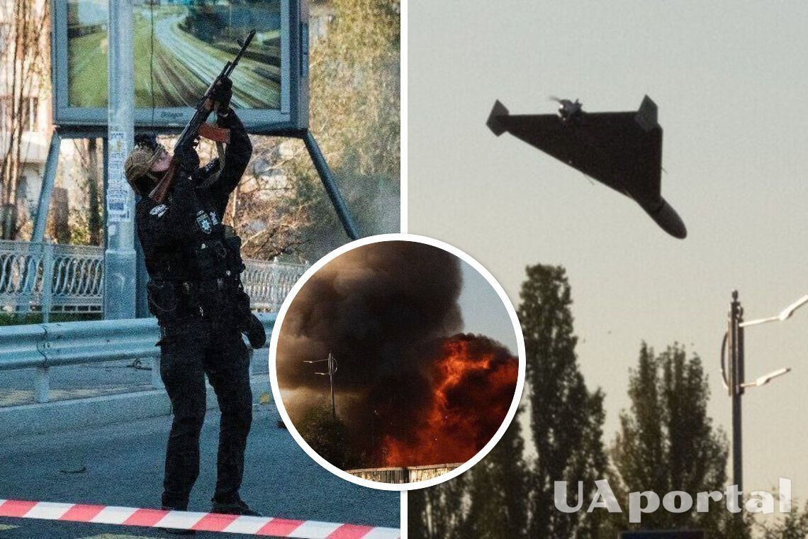 В Киеве патрульные и спецназовцы сбили дрон-камикадзе из автоматов и пистолетов, но украинцев призывали этого не делать (видео)
