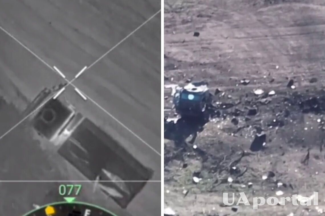 Ночью разведка ВСУ уничтожила вражеский Камаз из БК прямым попаданием миной из дрона