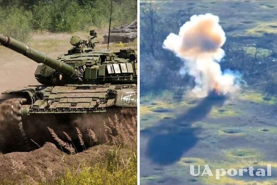 ВСУ мощным выстрелом уничтожили российский танк Т-72 (видео)