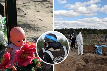 Тіла чотирьох дітей знайшли у братській могилі в Лимані (фото)