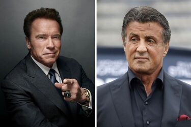 Арнольд Шварценеггер та Сільвестр Сталлоне зустрілися з ножами на честь Геловіну (фото)