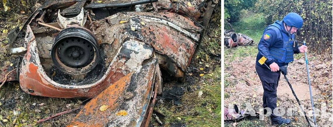 На Чернігівщині знайшли автомобіль та тіла 4-х грибників, які підірвались на міні (фото)