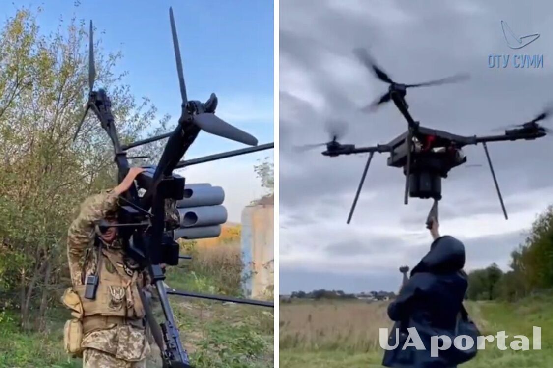 Появилось видео заряжания огромного дрона 'супер-бомбера' во время полёта