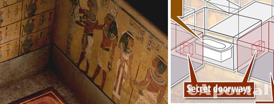 Ученые нашли тайную дверь в гробнице Тутанхамона, которая может вести к усыпальнице Нефертити (фото)