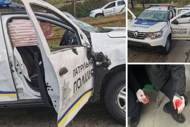 У Запоріжжі російська ракета вибухнула біля авто патрульних: поранено четверо поліцейських (фото)