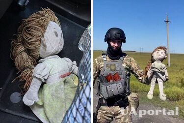 Полицейские нашли куклу на подъезде к разрушенному Угледару: хозяйку игрушки ищут (видео)