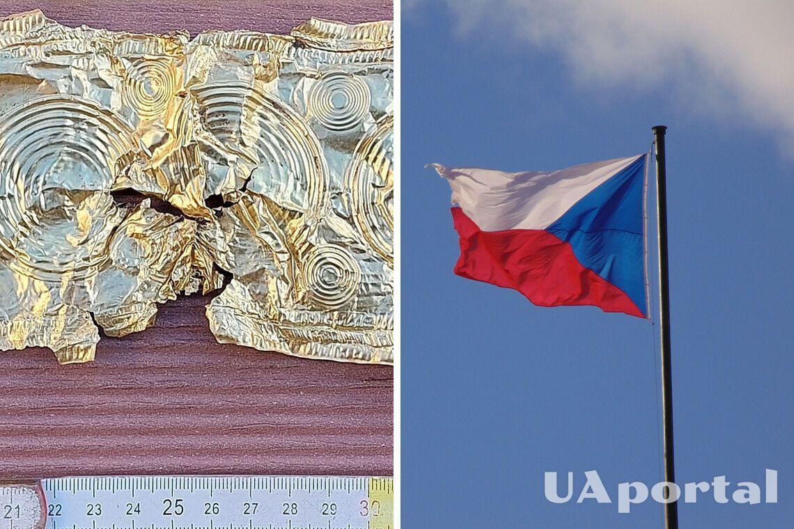 В Чехии фермер случайно обнаружил золотой пояс бронзового века (фото)
