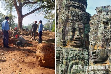 В Камбодже обнаружили загадочную статую мифического существа (фото)