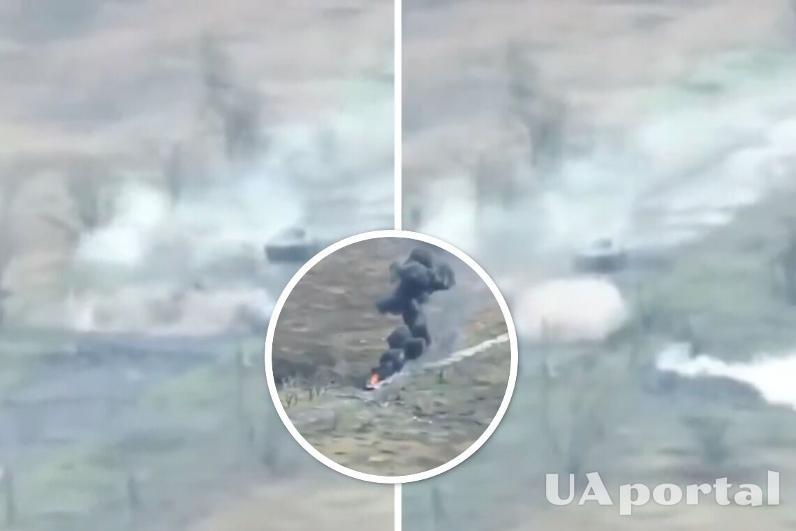Война в Украине - видео уничтожение российского танка