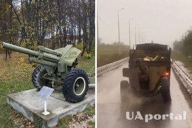 Россия стягивает на фронт гаубицы прошлого века: даже с пробитыми шинами (видео)