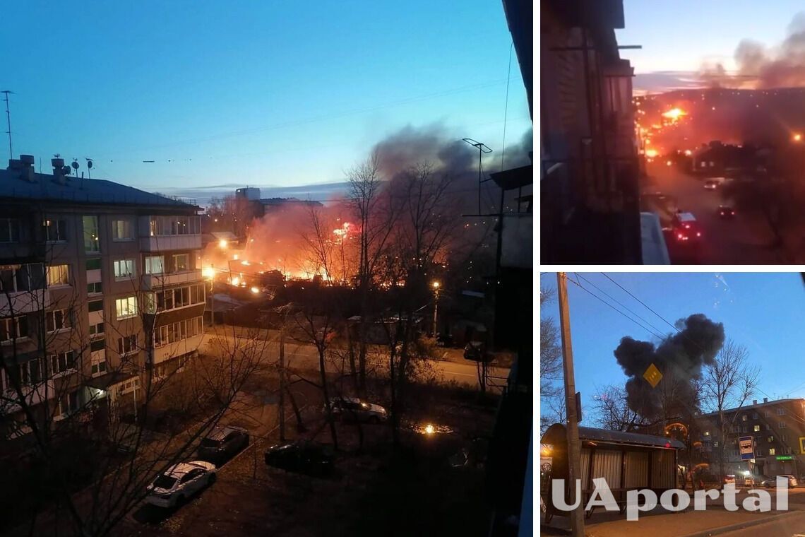 Російський літак СУ-30 впав на будинок в Іркутську