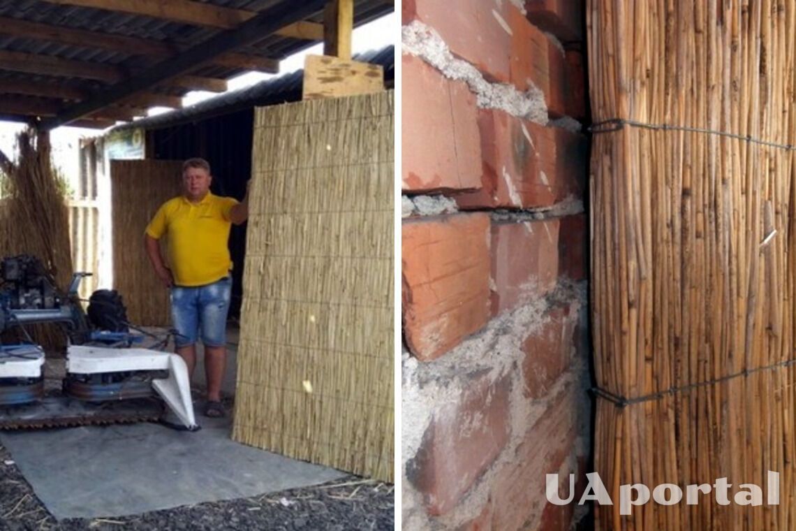 Украинец придумал действенный способ утепления дома с помощью камыша