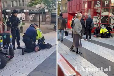 У Швеції поліція оперативно скрутила росіянина, який обізвав і напав на українського біженця (відео 18+)