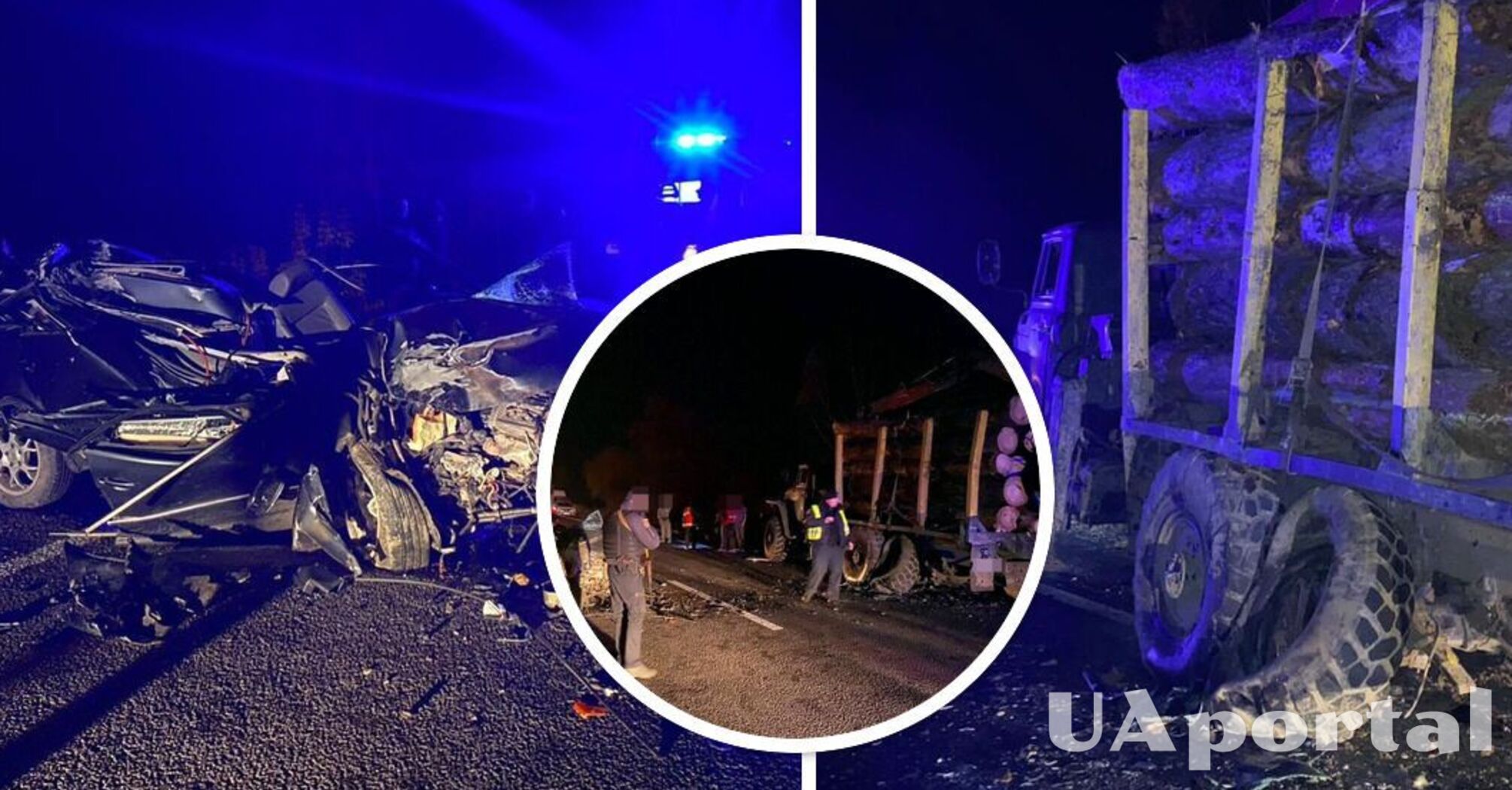 На Волыни погибла 23-летняя водительница, врезавшаяся в припаркованный лесовоз (фото)