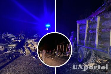 На Волыни погибла 23-летняя водительница, врезавшаяся в припаркованный лесовоз (фото)