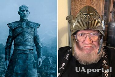 Кадр із фільму «Гра престолів» та автор Джордж Мартін