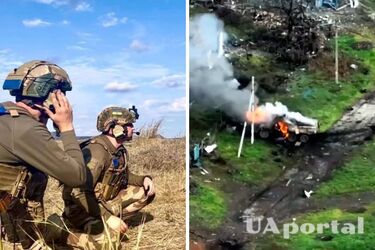 ЗСУ показали ефектну ліквідацію російського БТР артилерією та дроном (відео)