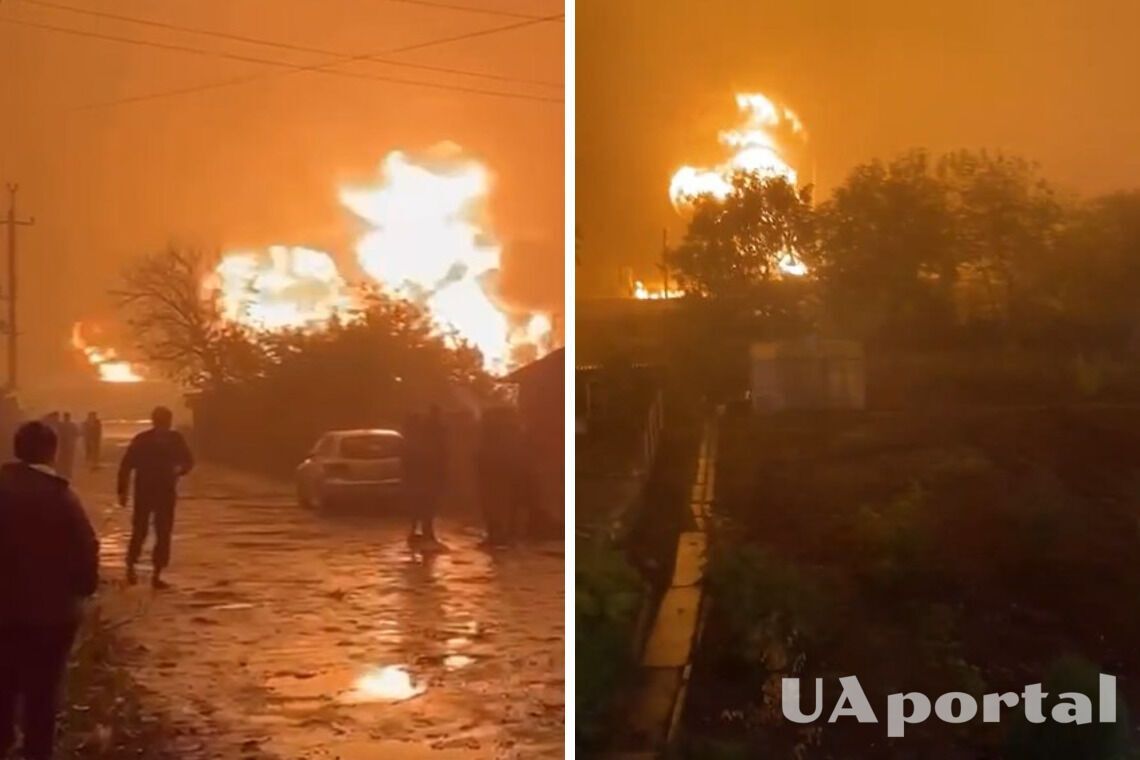 В окупованому Шахтарську на Донеччині спалахнула потужна пожежа: горять цистерни з пальним (відео)
