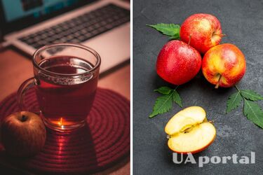 Яблочный чай с мятой и корицей